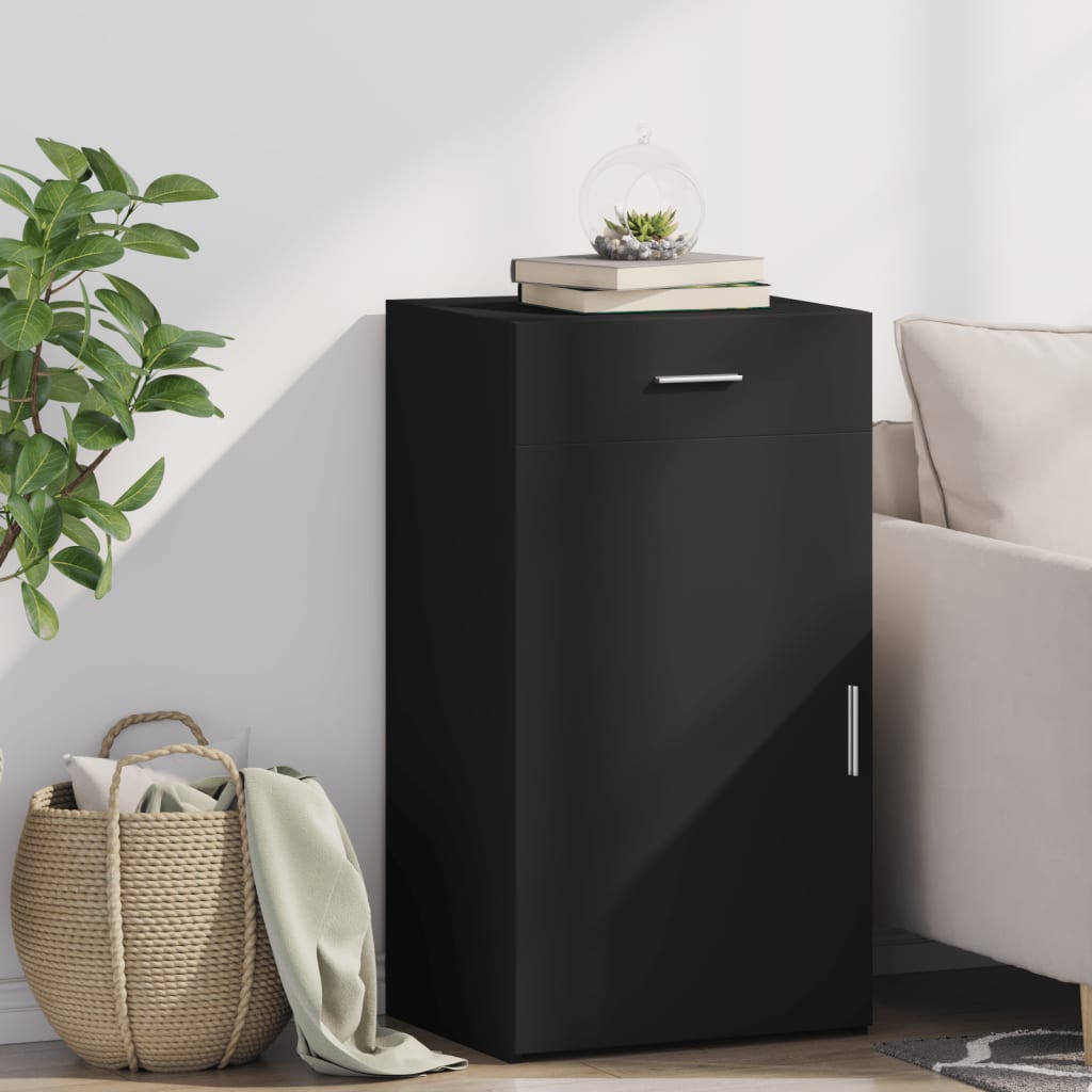 Schwarzes Sideboard 50x42,5x93 cm