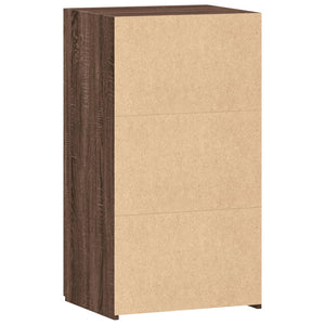 vidaXL Commode marron aspect chêne 50x42,5x93 cm bois d'ingénierie