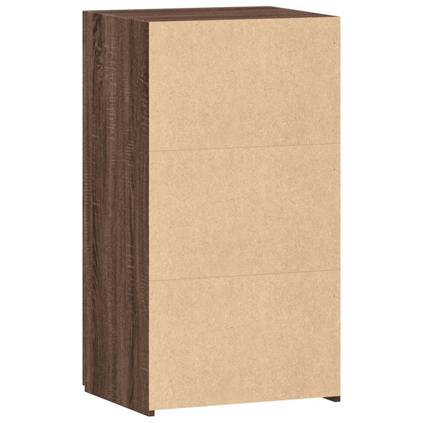 vidaXL Commode marron aspect chêne 50x42,5x93 cm bois d'ingénierie