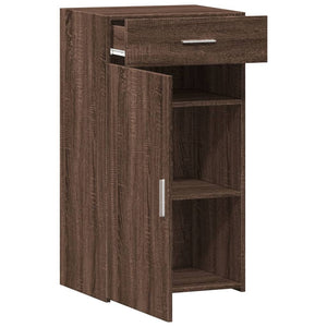 vidaXL Commode marron aspect chêne 50x42,5x93 cm bois d'ingénierie