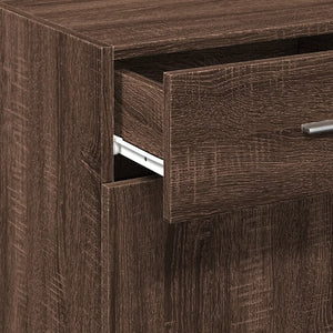 vidaXL Commode marron aspect chêne 50x42,5x93 cm bois d'ingénierie
