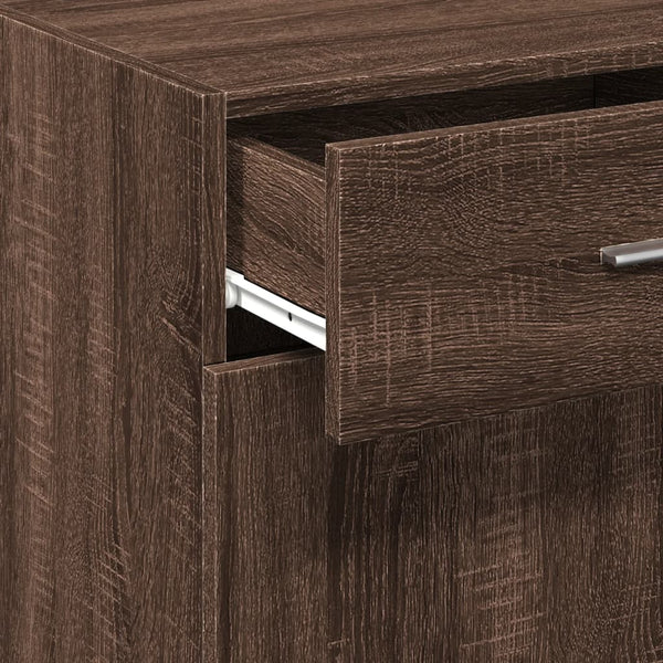 vidaXL Commode marron aspect chêne 50x42,5x93 cm bois d'ingénierie