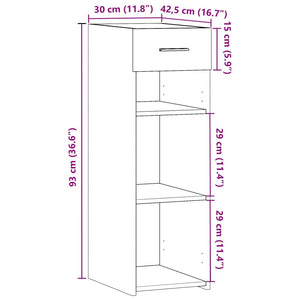 Sonoma-Eiche Sideboard, 30x42,5x93 cm