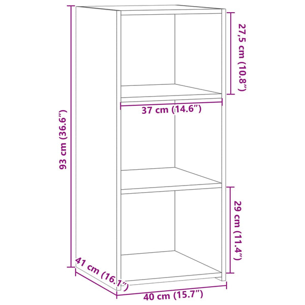 Sideboard Grau Sonoma 40x41x93 cm