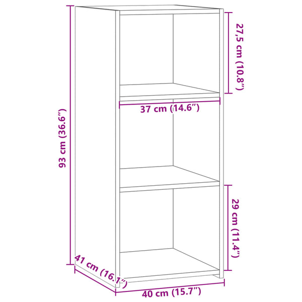 Sideboard Braun Eichenoptik 93cm
