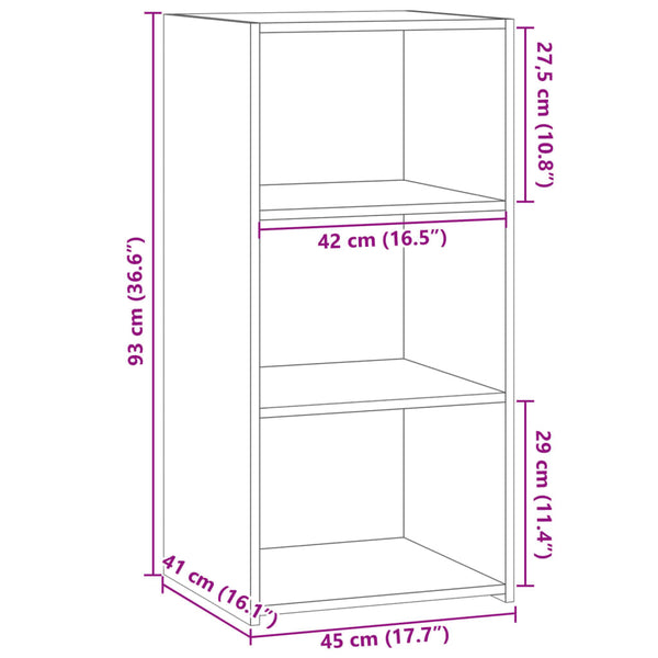 Betongraues Sideboard 45x41x93 cm