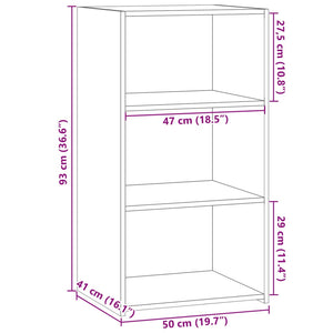 Betongraues Sideboard 50x41x93 cm