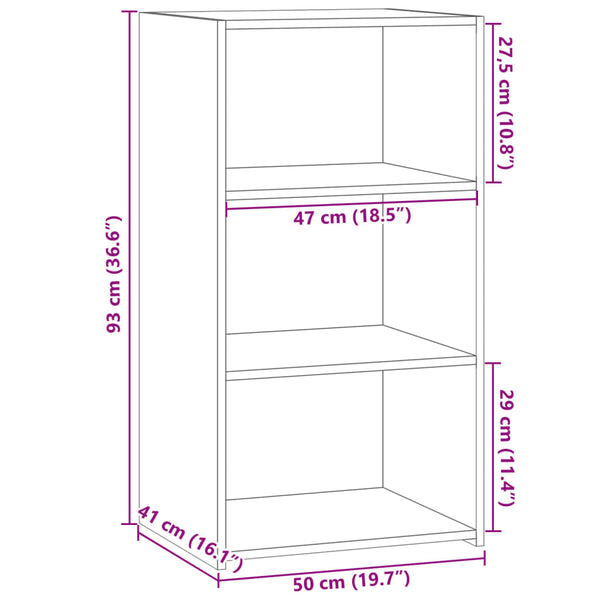 Sideboard Grau Sonoma 50x41x93 cm