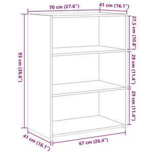 Schwarzes Sideboard 70x41x93cm