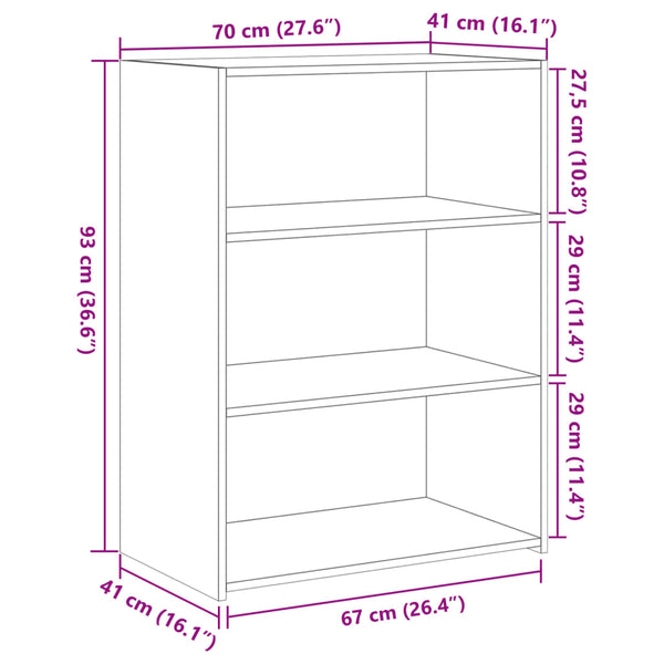 Sideboard Betongrau 70x41x93 cm