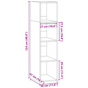 Highboard Betongrau 30x41x124 cm