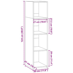 Highboard Grau Sonoma 30x41x124 cm
