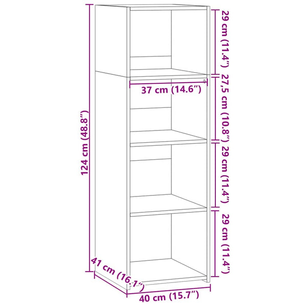 Highboard Betongrau 40x124 cm