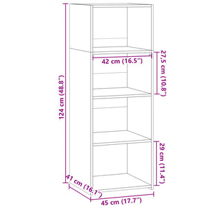 Highboard Schwarz 45x41x124 cm