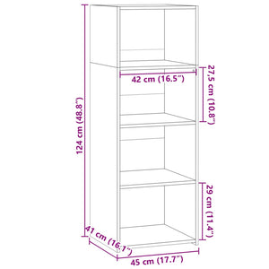 Highboard Braun Eichen-Optik 45x41x124 cm