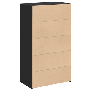 Schwarzes Highboard 70x41x124 cm