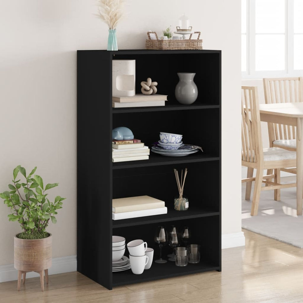 Schwarzes Highboard 70x41x124 cm