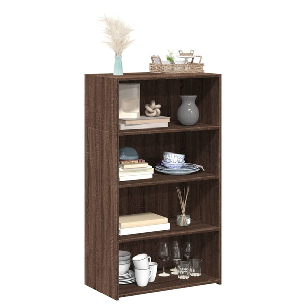 Highboard Braun Eichenoptik 70x41x124 cm