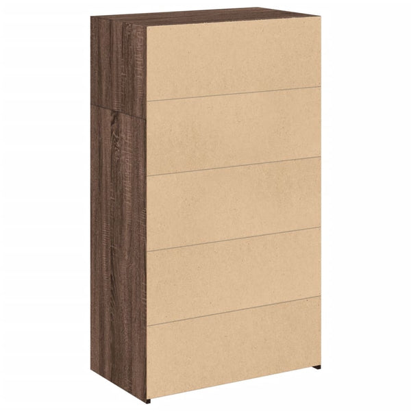 Highboard Braun Eichenoptik 70x41x124 cm