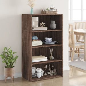 Highboard Braun Eichenoptik 70x41x124 cm