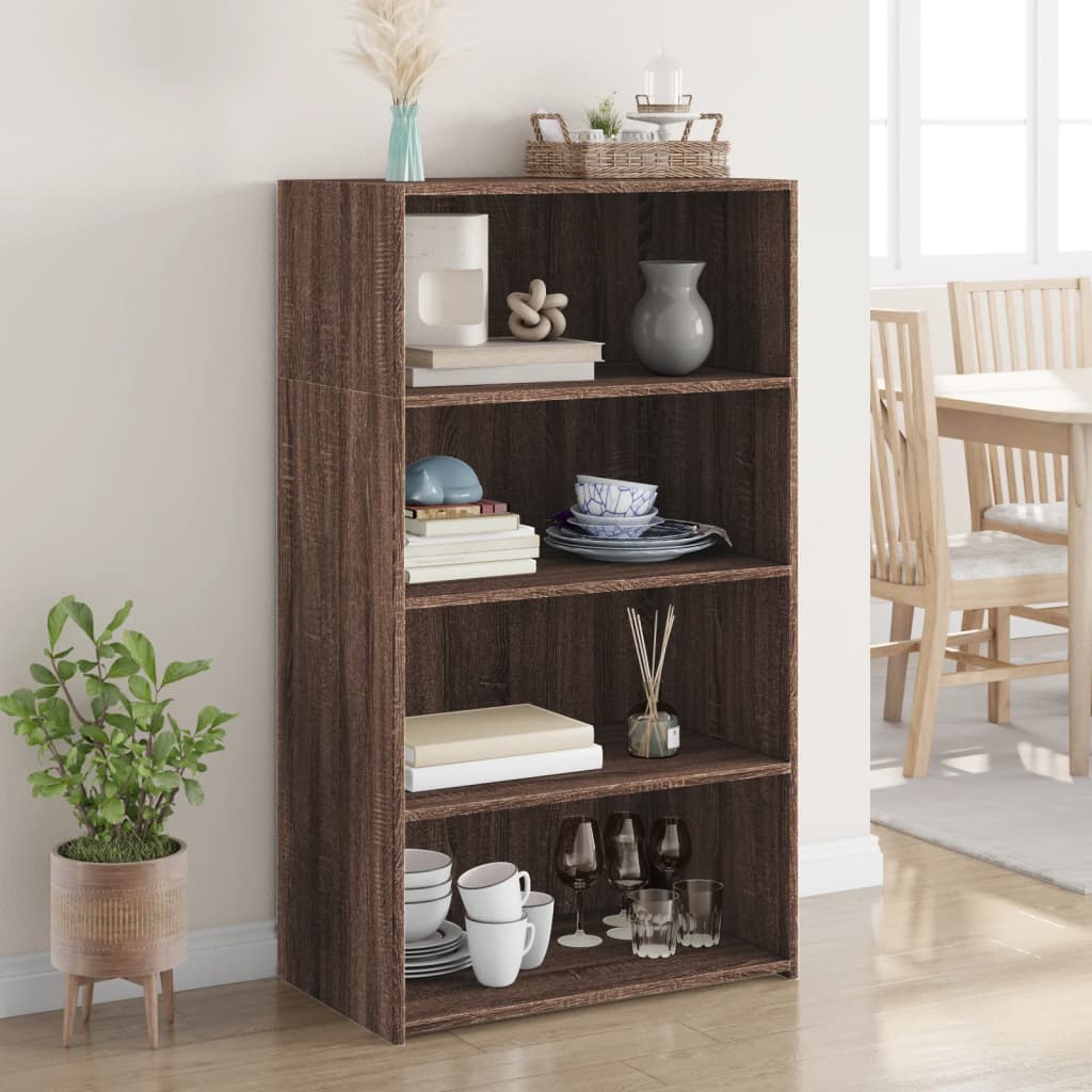 Highboard Braun Eichenoptik 70x41x124 cm
