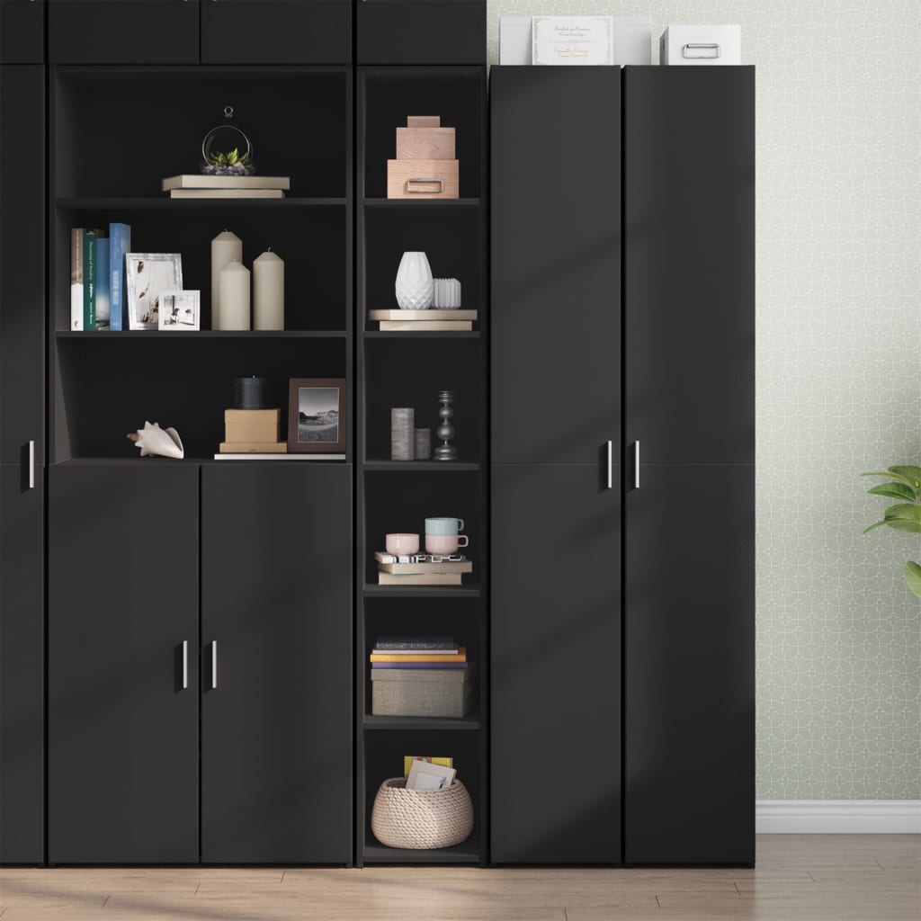 Highboard Schwarz 30x41x185 cm