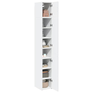 Schmaler Hochschrank Weiß 30x42,5x225 cm