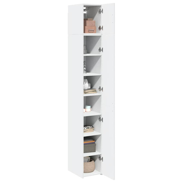 Schmaler Hochschrank Weiß 30x42,5x225 cm