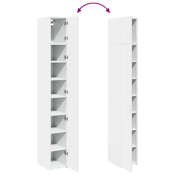 Schmaler Hochschrank Weiß 30x42,5x225 cm