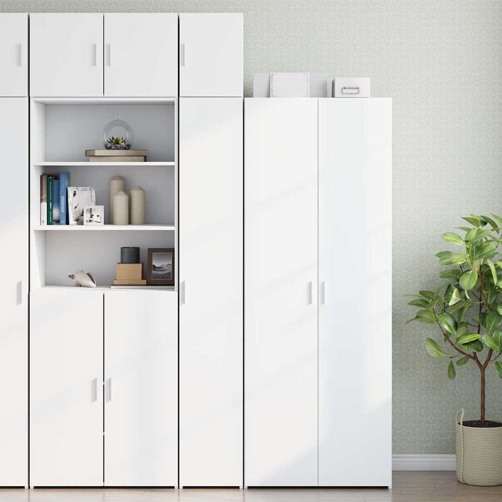 Schmaler Hochschrank Weiß 30x42,5x225 cm