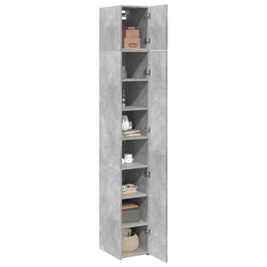 Schmaler Hochschrank Betongrau 30x42,5x225 cm