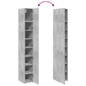 Schmaler Hochschrank Betongrau 30x42,5x225 cm