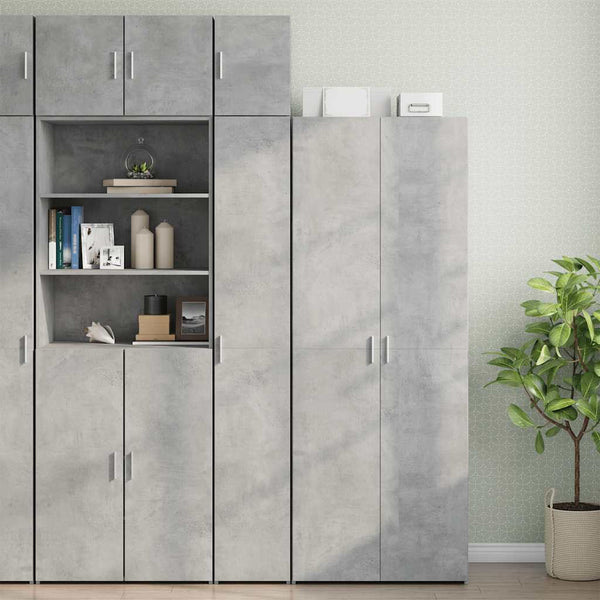 Schmaler Hochschrank Betongrau 30x42,5x225 cm