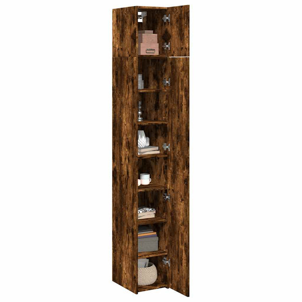 Schmaler Hochschrank Räuchereiche 30x42,5x225 cm