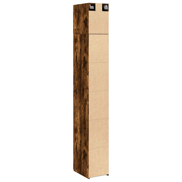Schmaler Hochschrank Räuchereiche 30x42,5x225 cm