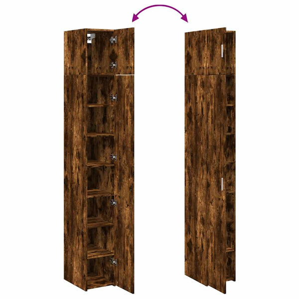 Schmaler Hochschrank Räuchereiche 30x42,5x225 cm