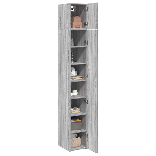Schmaler Hochschrank Grau Sonoma 30x42,5x225 cm