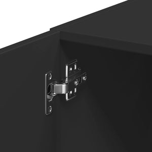 Schmaler Hochschrank Schwarz 30x42,5x225 cm