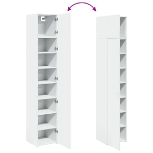 Schmaler Hochschrank Weiß 40x42,5x225 cm