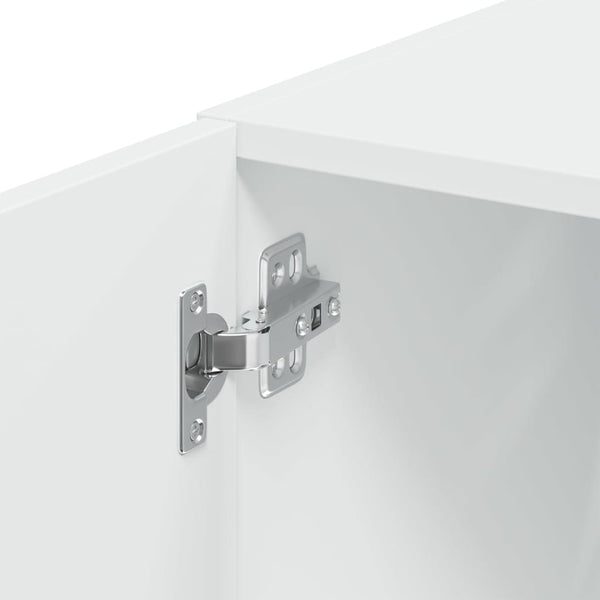 Schmaler Hochschrank Weiß 40x42,5x225 cm