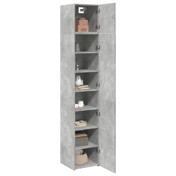 Schmaler Hochschrank Betongrau 40x42,5x225 cm