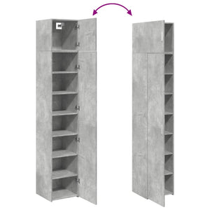 Schmaler Hochschrank Betongrau 40x42,5x225 cm