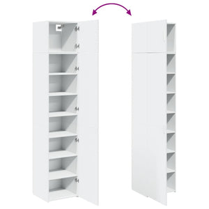 Schmaler Hochschrank Weiß 45x42,5x225 cm