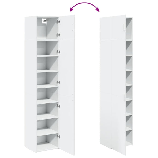 Schmaler Hochschrank Weiß 45x42,5x225 cm