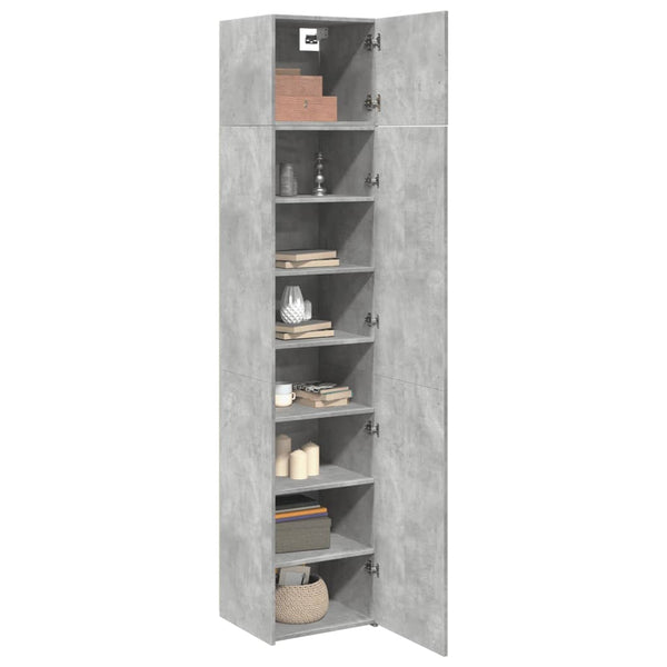 Schmaler Hochschrank Betongrau 45x42,5x225 cm