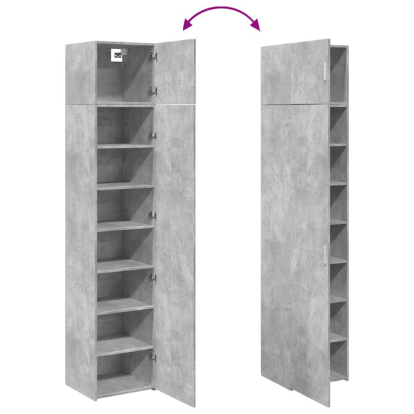Schmaler Hochschrank Betongrau 45x42,5x225 cm