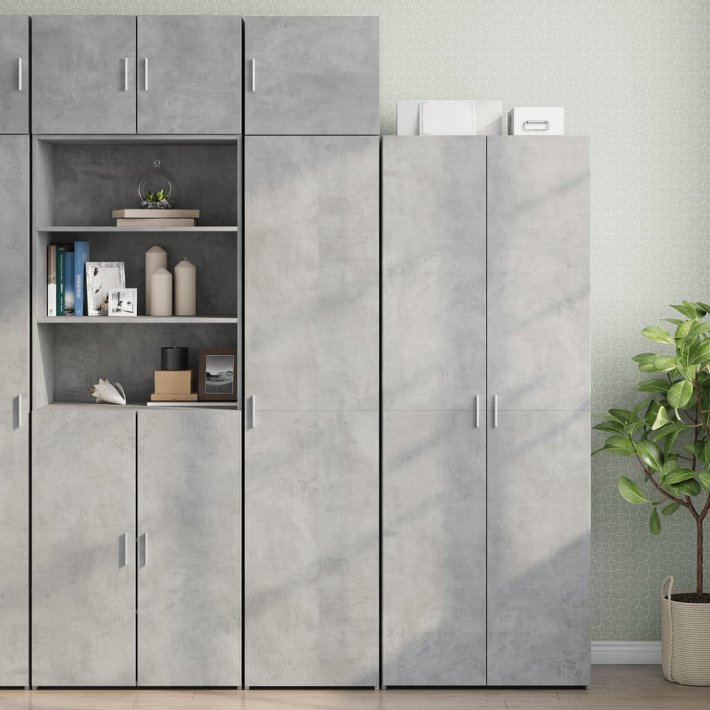 Schmaler Hochschrank Betongrau 45x42,5x225 cm