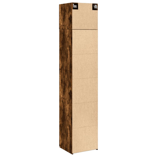 Schmaler Hochschrank Räuchereiche 225cm