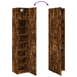 Schmaler Hochschrank Räuchereiche 225cm