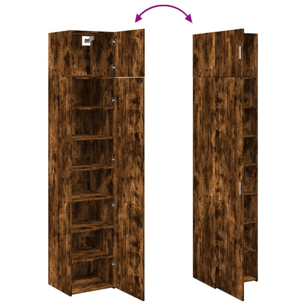 Schmaler Hochschrank Räuchereiche 225cm